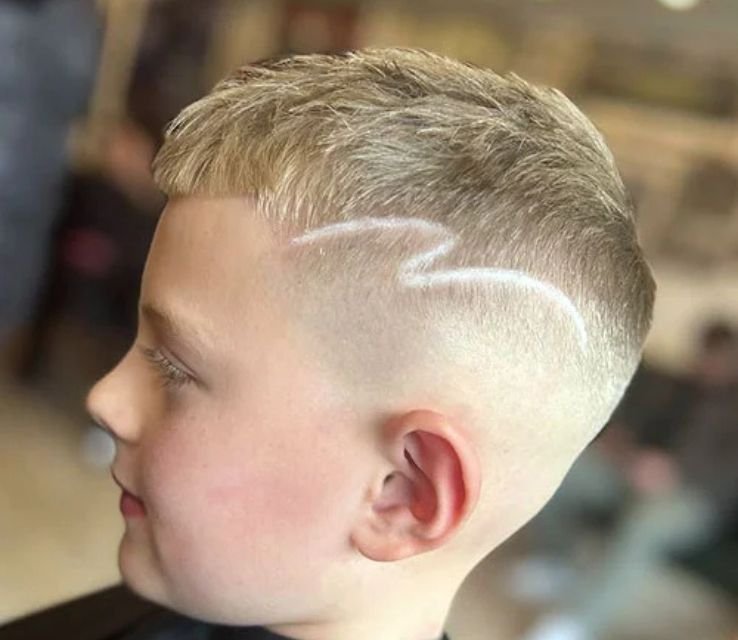 Cool Brush Forward with Taper Fade