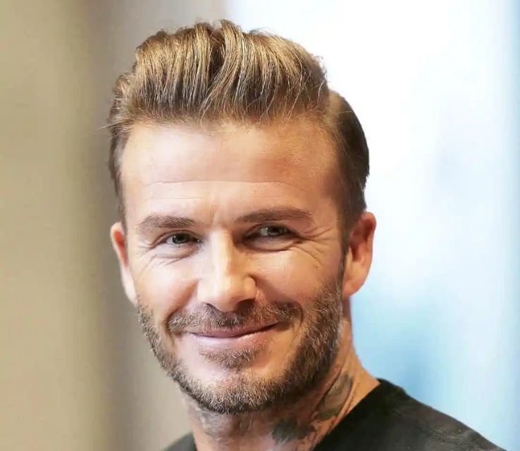 David Beckham – Short Textured Hair with Tapered Sides