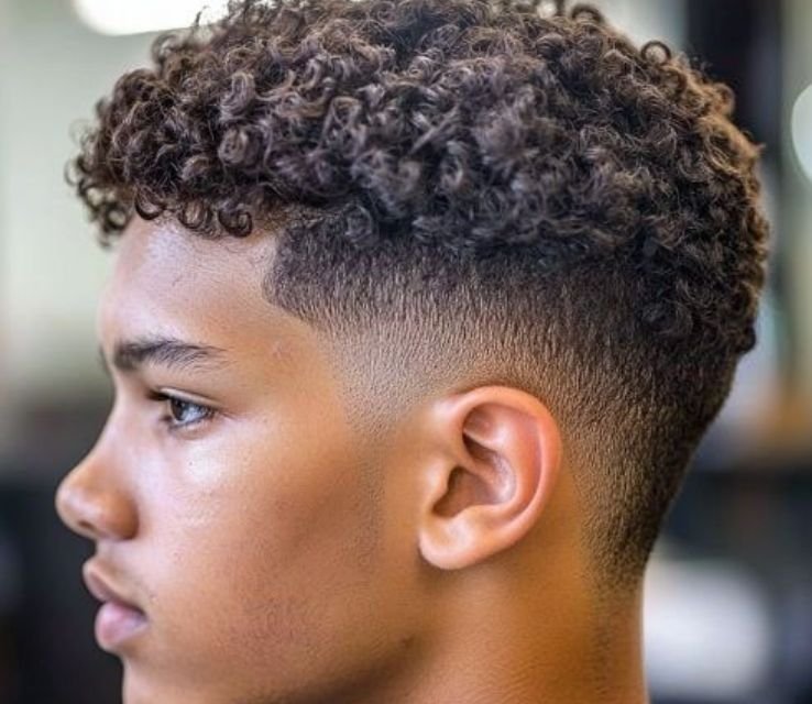Fluffy Fringe With Low Taper Fade