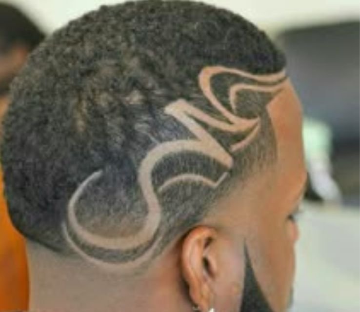 Low Drop Fade With Zig Zag Design