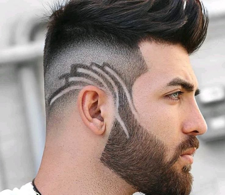 Shaved Triangles All Over Buzz Cut