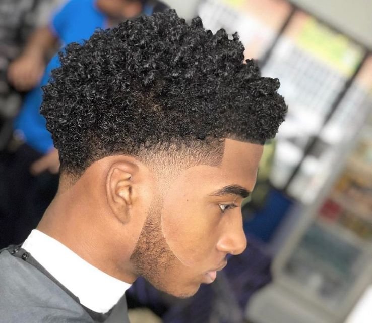 Sponged Long Afro Fade