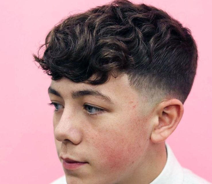 Thick Curls With Low Fade