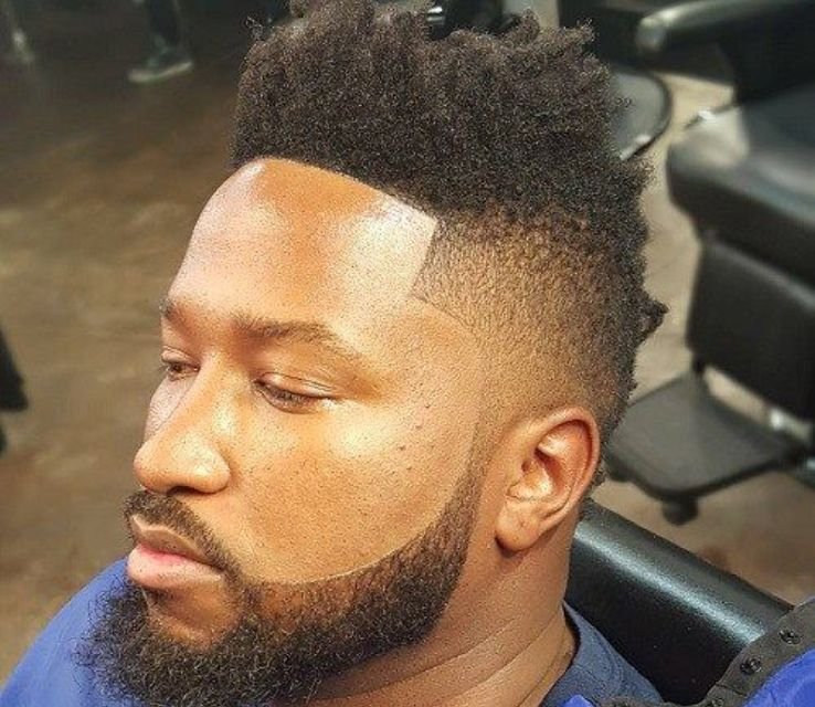 Black Men's Mohawk Fade
