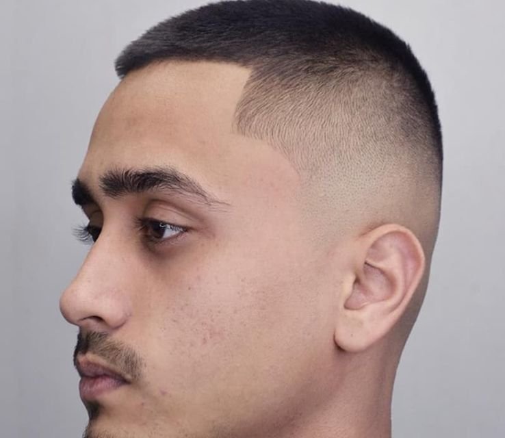 Buzz Cut with Mid Fade