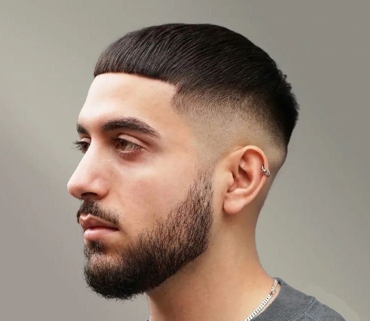 Crew Cut Short Hairstyles for Oval Face Men