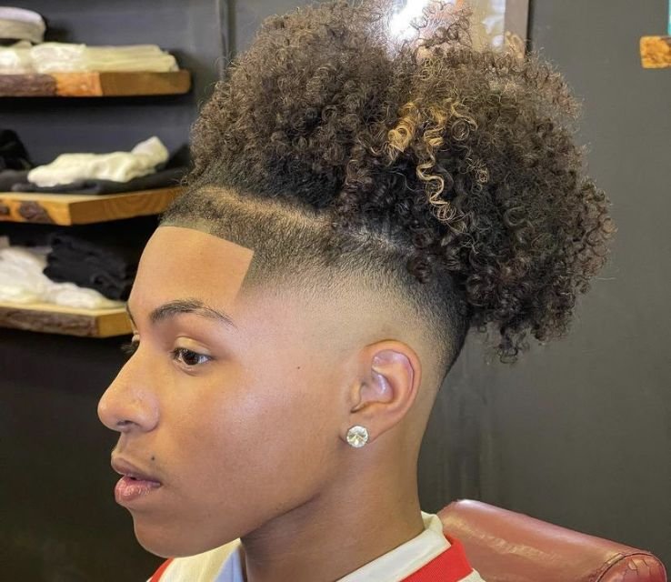Curly High Top Fade