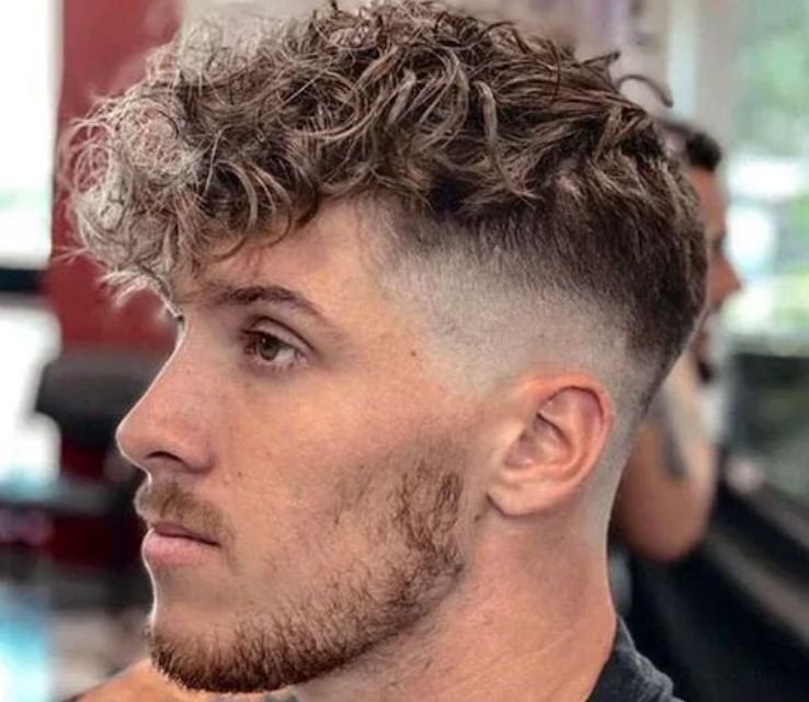 Curly Short Hairstyles Men with Messy Curls