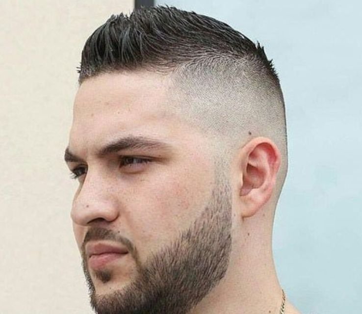 Faux Hawk Semi Short Haircut for Guys