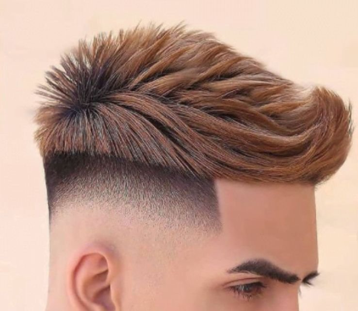 Long Curly Hair with Low Fade