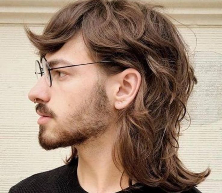Long Mullet for Oval Face Hairstyles Men