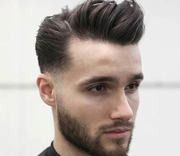 Pompadour Haircut for Men Oval Face