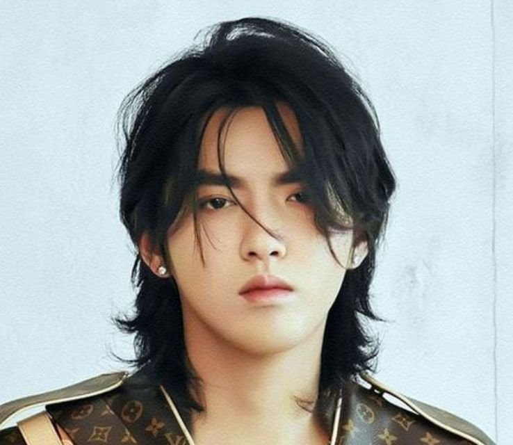 Wolf Cut for Asian Men with Long Hair