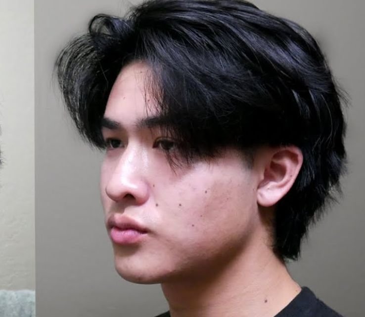 Wolf Cut for Men with Straight Hair