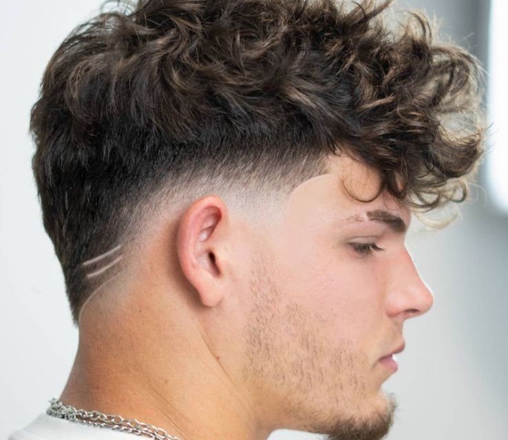 Drop Fade + Curly Top
